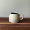 Handmade Pottery Mug with Wave Pattern