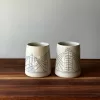 Handmade Pottery Cups with bridge design