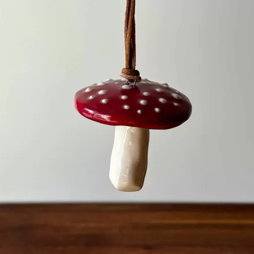 handmade pottery woodland mushrooms