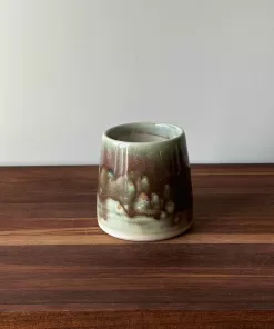 Handmade Pottery Cup with Layered Glaze