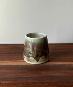 Handmade Pottery Cup with Layered Glaze