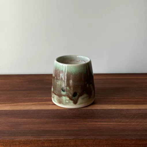 Handmade Pottery Cup with Layered Glaze