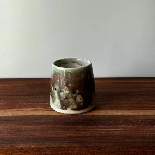 Handmade Pottery Cup with Layered Glaze