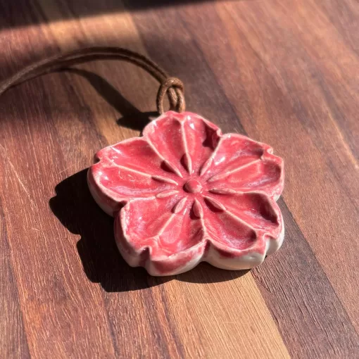 Handmade Pottery Flower Ornaments