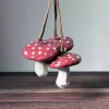 Handmade Pottery Mushroom Ornaments