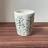 Handmade Pottery Vase with Botanical Design