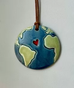 Handmade Pottery Holiday or Wall Ornament