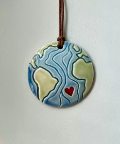 Handmade Pottery Holiday or Wall Ornament