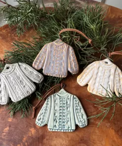 Tiny Sweater Pottery Ornament