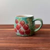 Handmade Pottery Mug with floral design