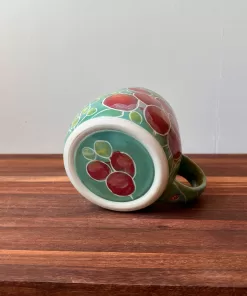 Handmade Pottery Mug with floral design