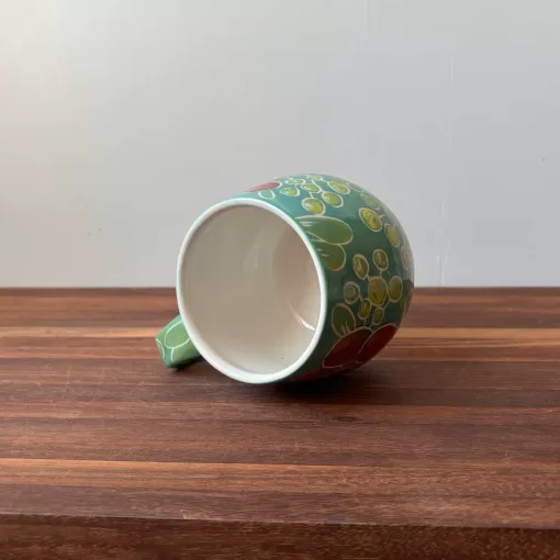 Handmade Pottery Mug with floral design